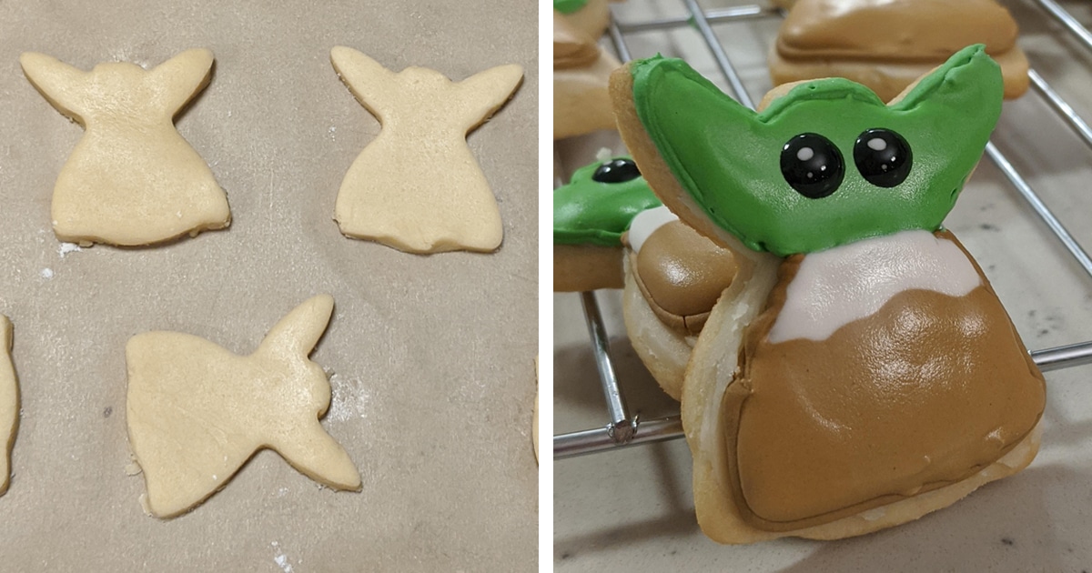 Star Wars example #279: Make Your Own Baby Yoda Cookies With This Ingenious (and Simple) Baking Hack