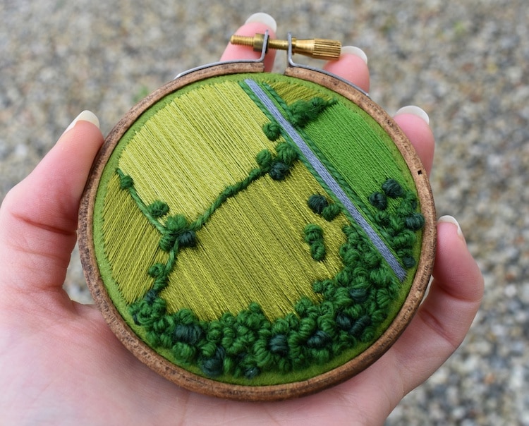 Embroidery Thread Paintings by Victoria Rose Richards