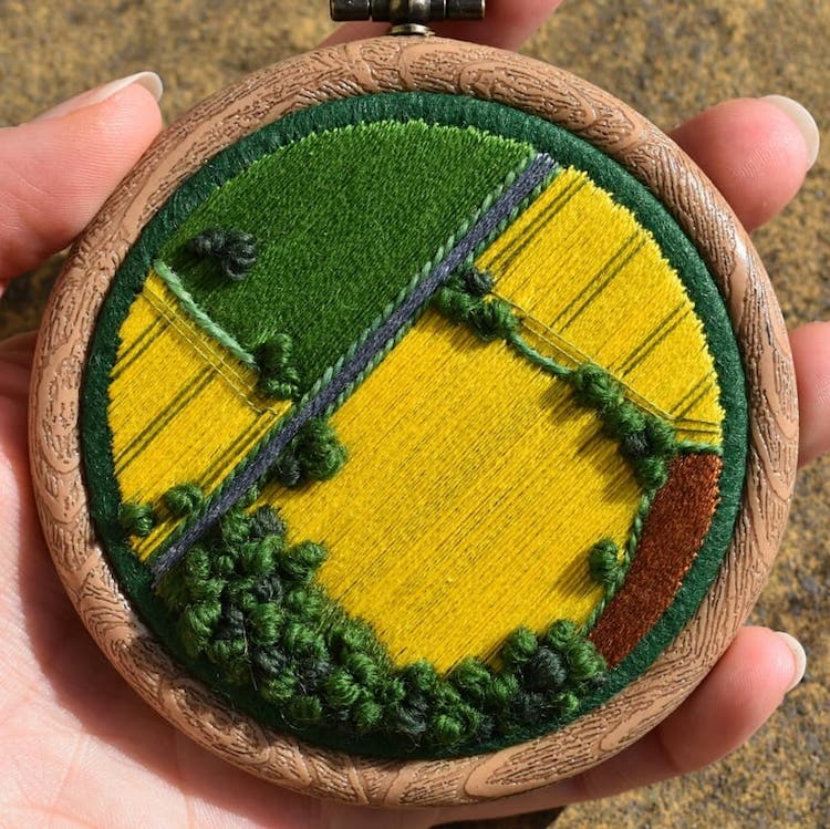 Embroidery Thread Paintings by Victoria Rose Richards