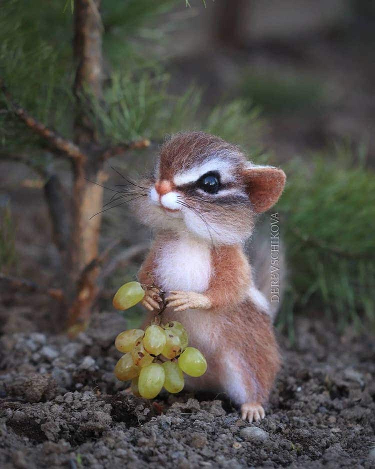 Felted Animals by Yulia Derevschikova