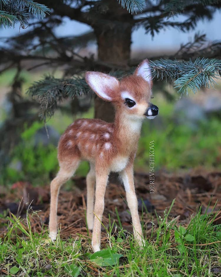 Felted Animals by Yulia Derevschikova