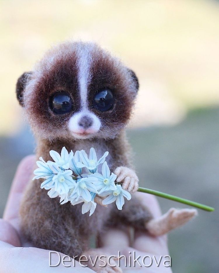 Felted Animals by Yulia Derevschikova