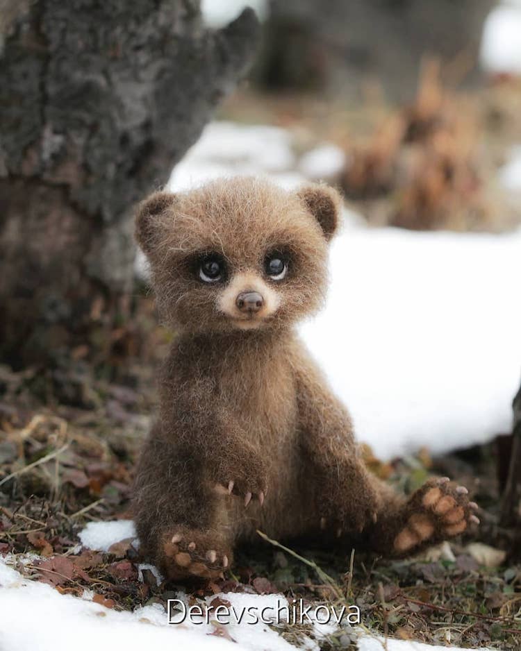 Felted Animals by Yulia Derevschikova