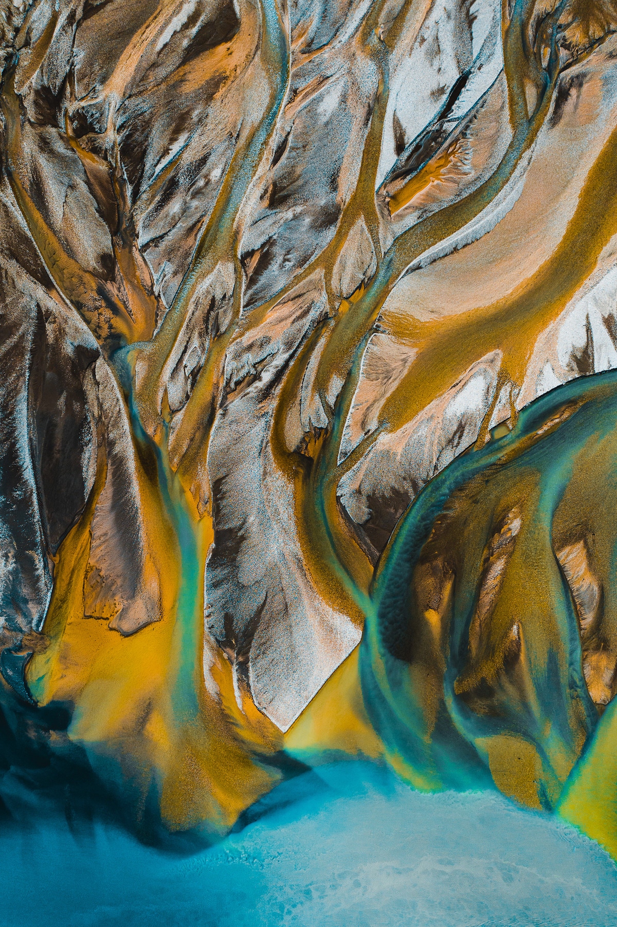 Abstract Photo of Iceland's Rivers