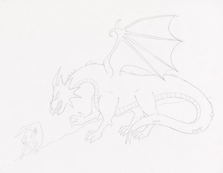 aprender a dibujar un dragon width=