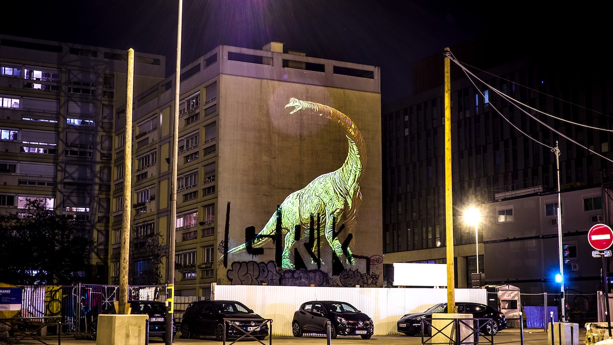 Julien Nonnon Prehistoric Safari Street Art