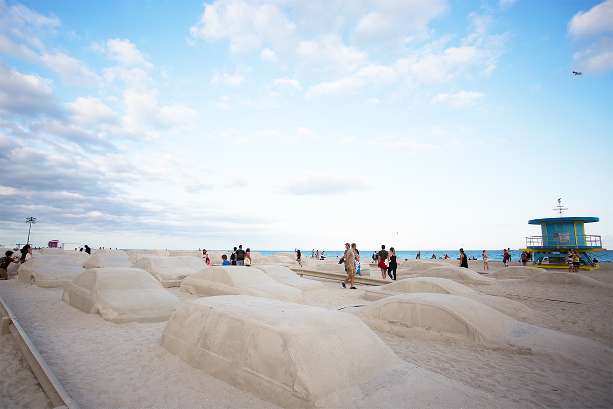 Cars Made of Sand by Leandro Erlich