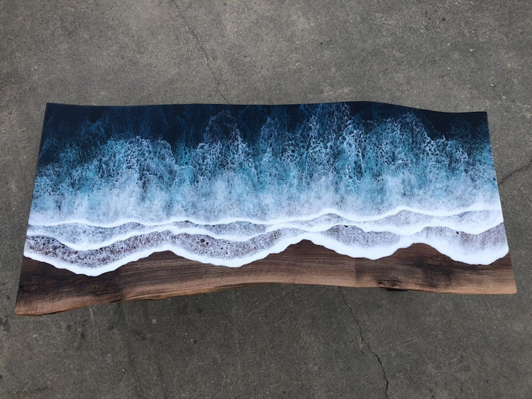 Wood and Resin Table