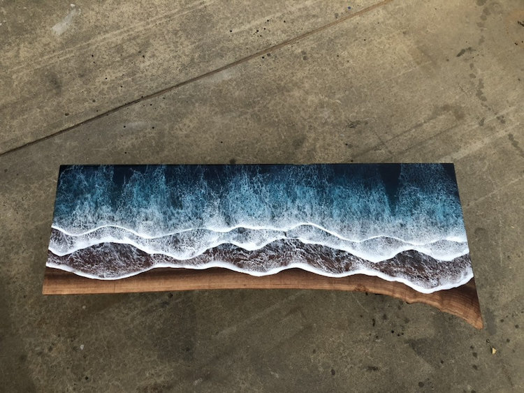 Stunning Ocean Tables  Epoxy Beach Tables For Sale