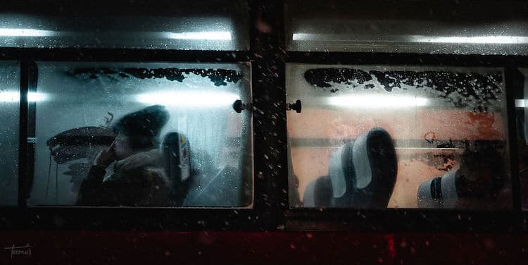 Foggy Bus Window