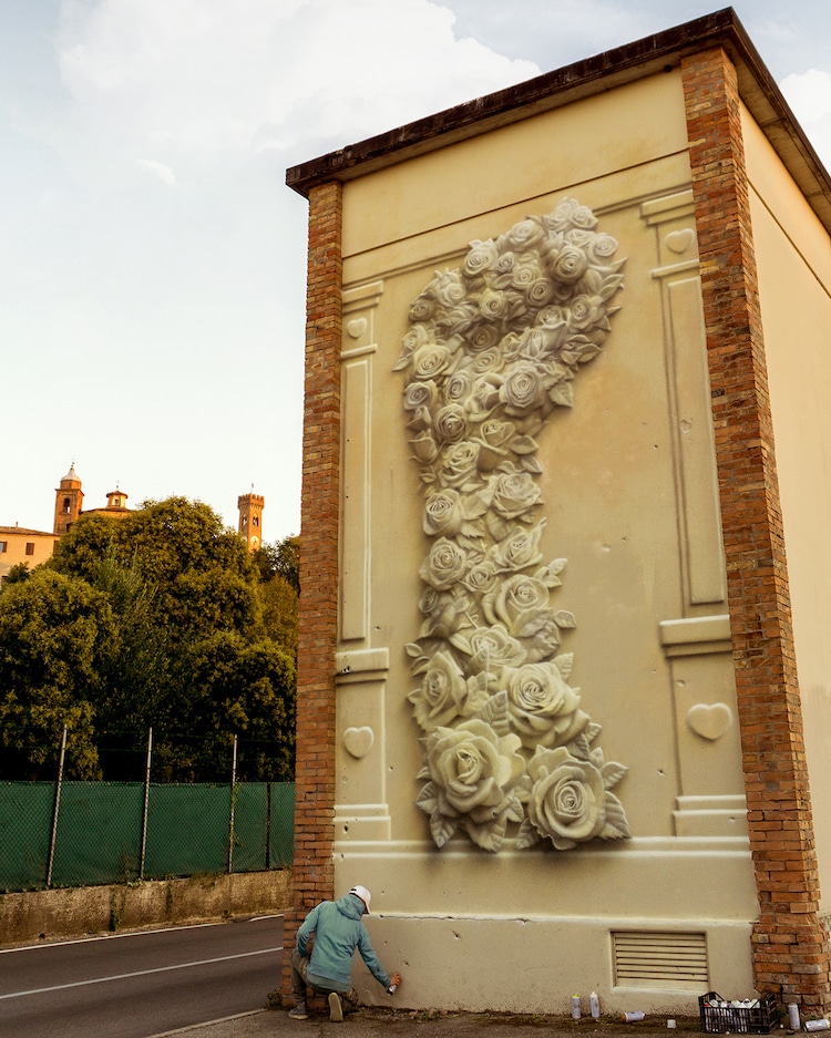 mural de flores por ERON