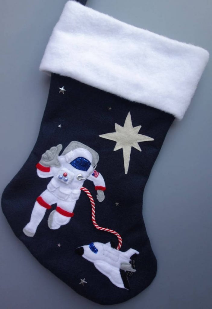 Astronaut Felt Christmas Stocking