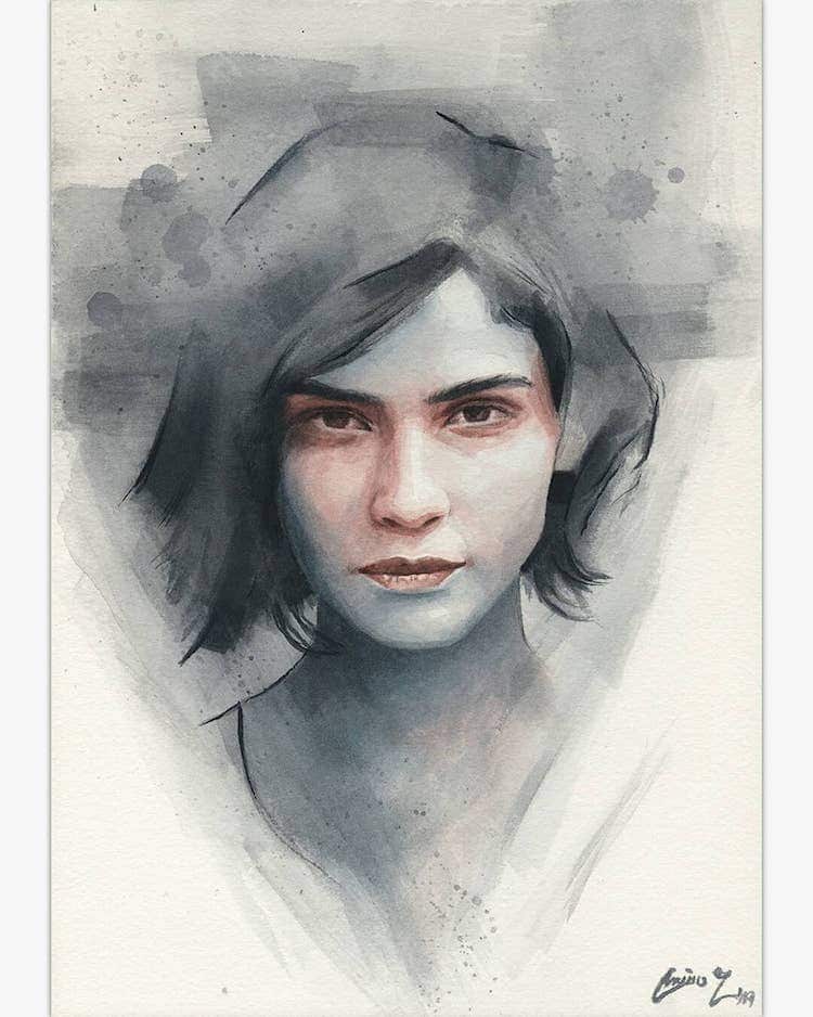 Delicate Watercolor Paintings Capture the Fragile Human Emotions