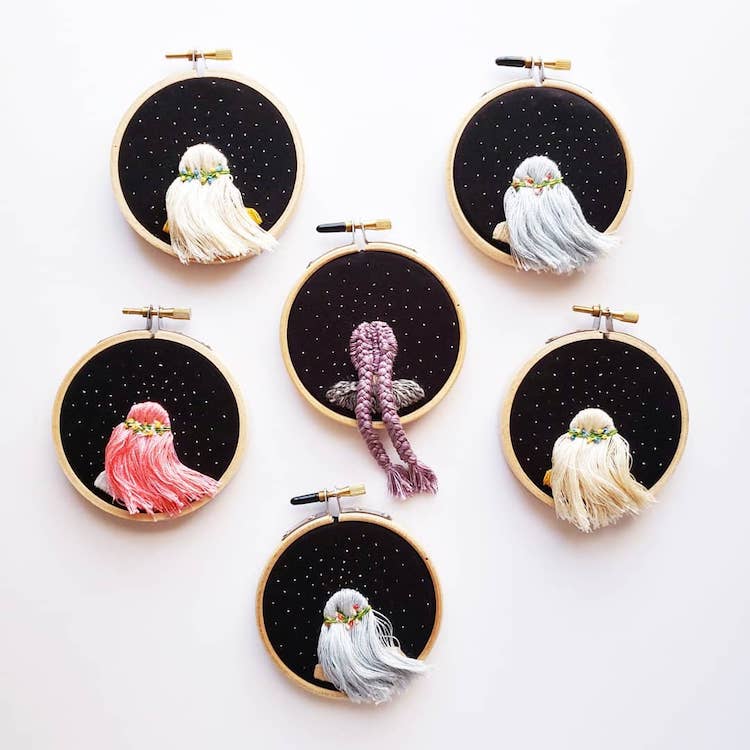 Hair Embroidery by Desert Eclipse Studio
