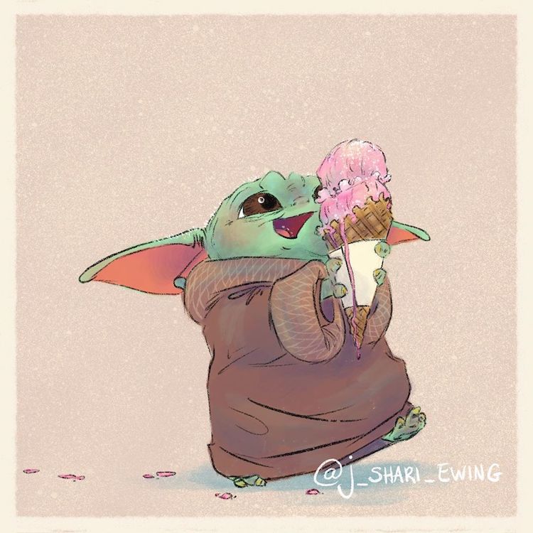 Featured image of post Cute Cartoon Drawings Of Baby Yoda