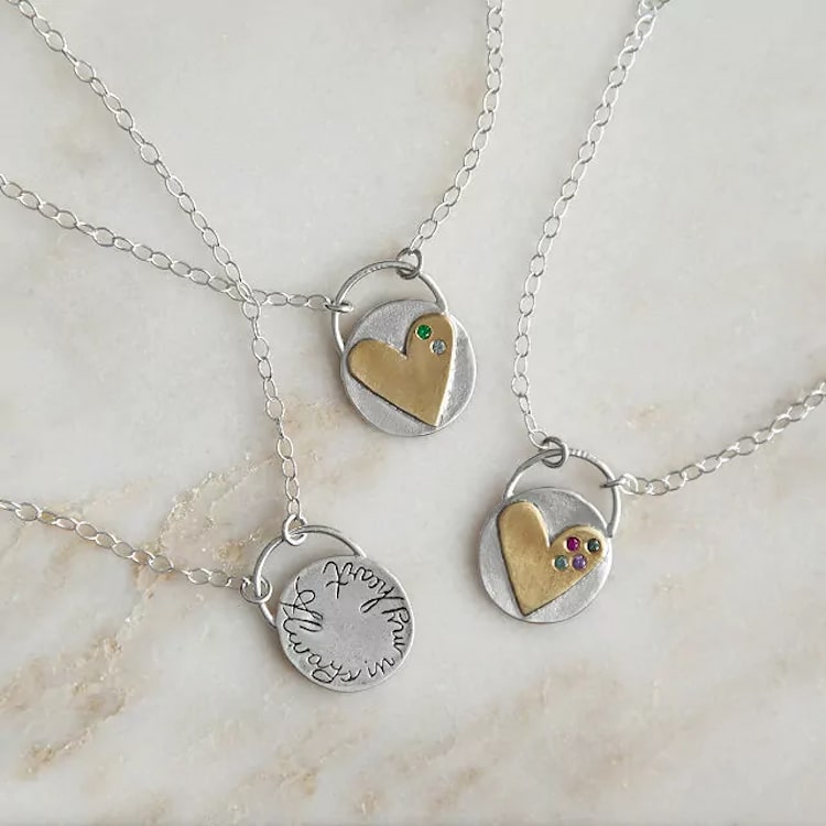 Heart Birthstone Necklace