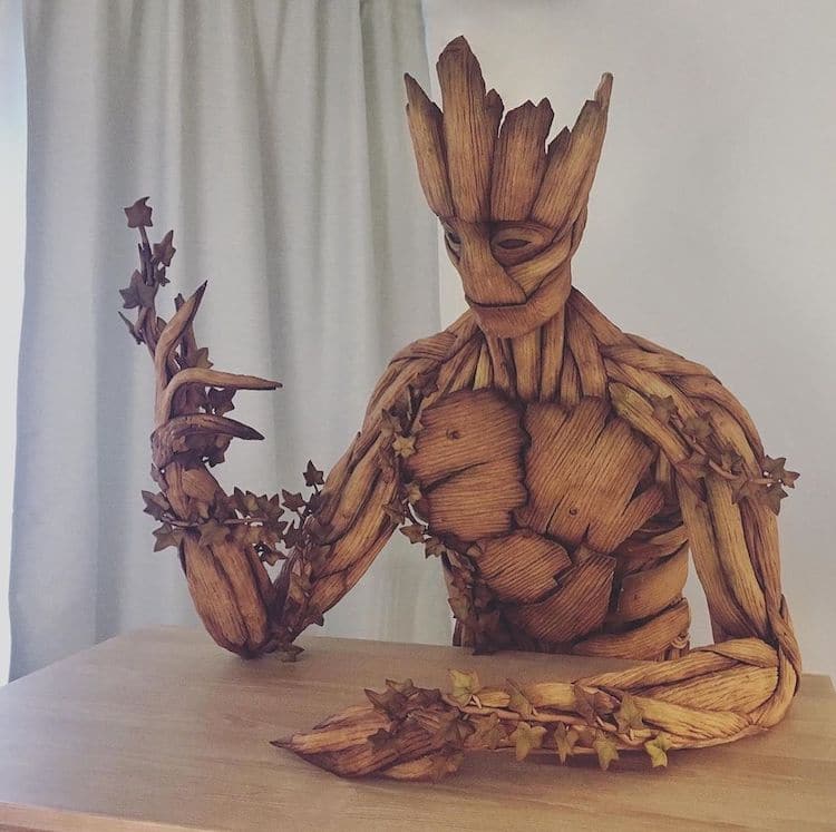 Groot Gingerbread Sculpture