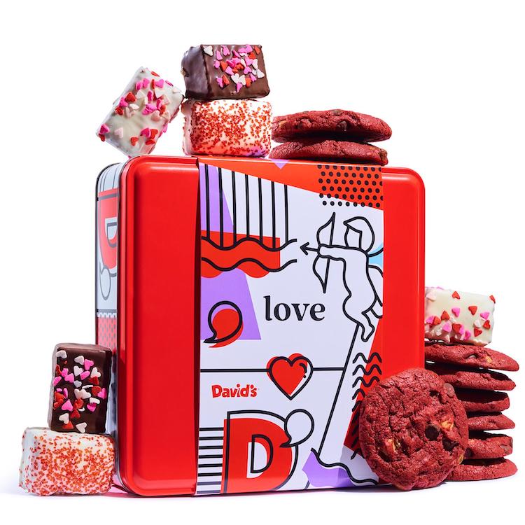 David's Cookies Valentine's Day Tin