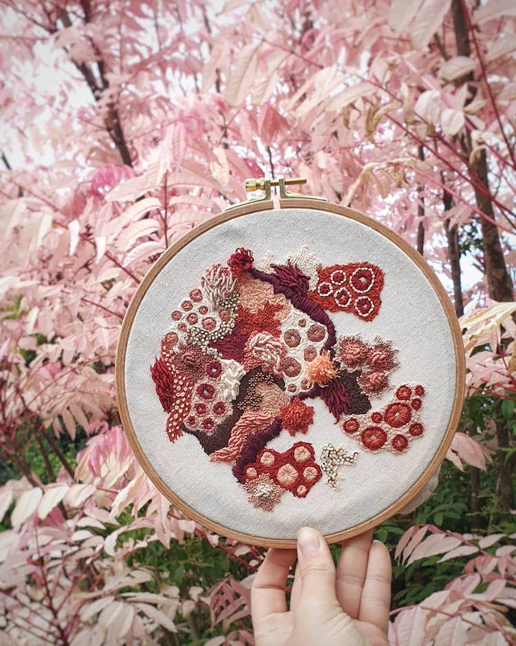 Hannah Kwasnycia Abstract Embroidery