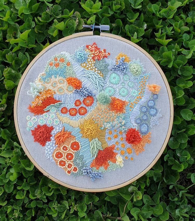 Hannah Kwasnycia Abstract Embroidery