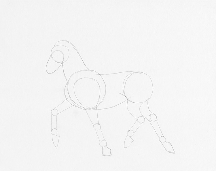 caballo dibujo facil