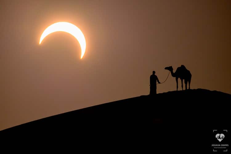 Photographie de paysage d'éclipse solaire par Joshua Cripps