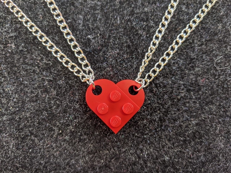 Brick Heart Pendant Necklaces