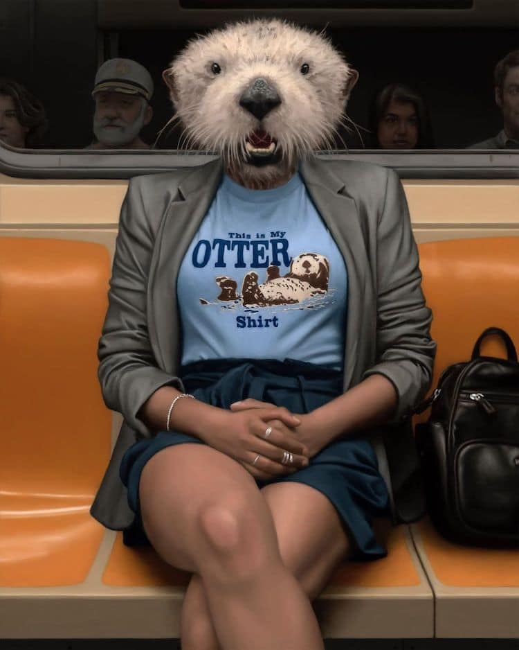Matthew Grabelsky Passenger pintura fotorrealista