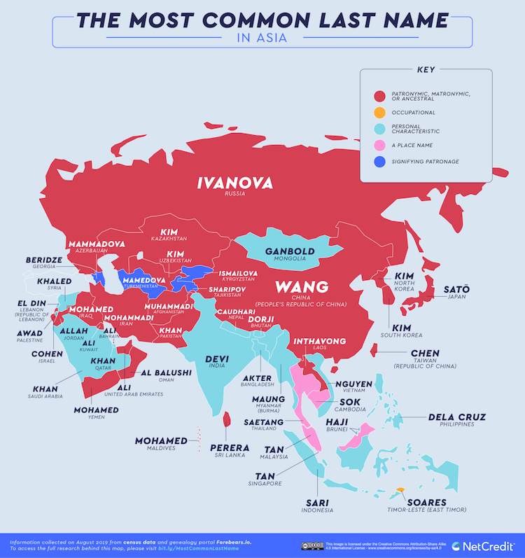 Este Fascinante Mapa Revela Los Apellidos M s Comunes En Cada Pa s