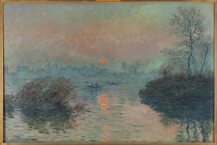 High resolution image of Monet canvas