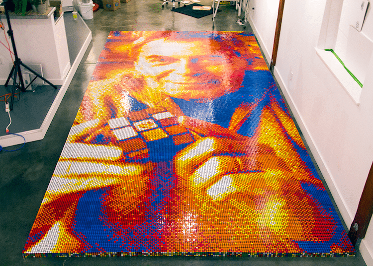 arte con cubos de rubik por Pete Fecteau