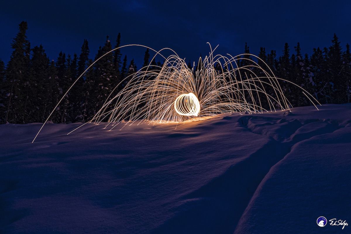 Aerial Steel Wool Photography by Frank Stelges