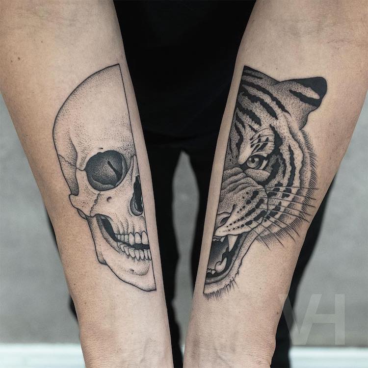 tatuajes simetricos Valentin Hirsch