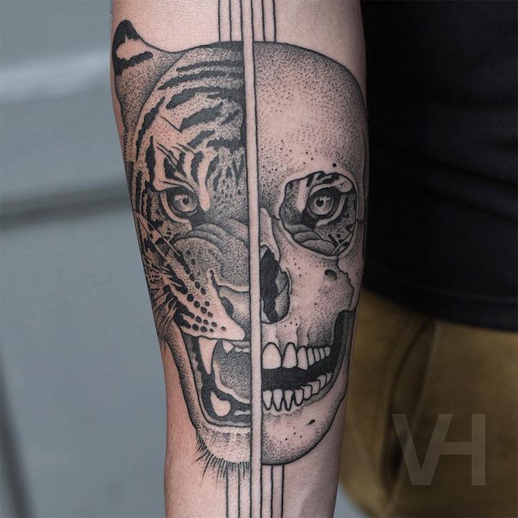 tatuajes divididos Valentin Hirsch