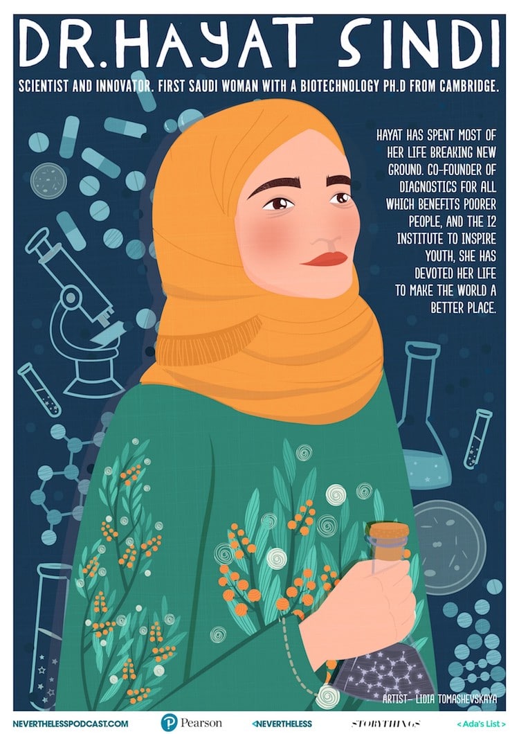 carteles de mujeres en la ciencia
