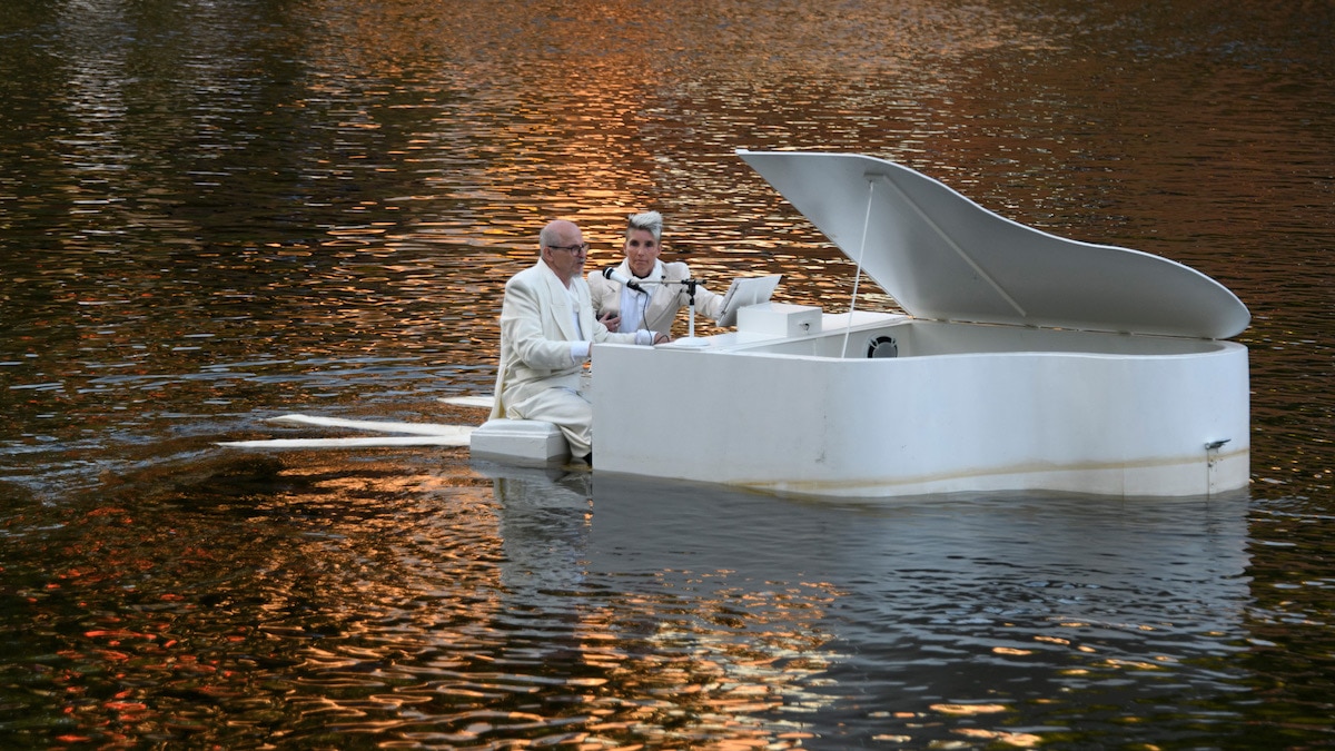 Piano Floating in the River