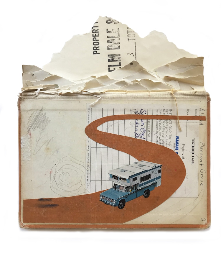 Artist Creates Dynamic Collages Using Found Photographs and Books