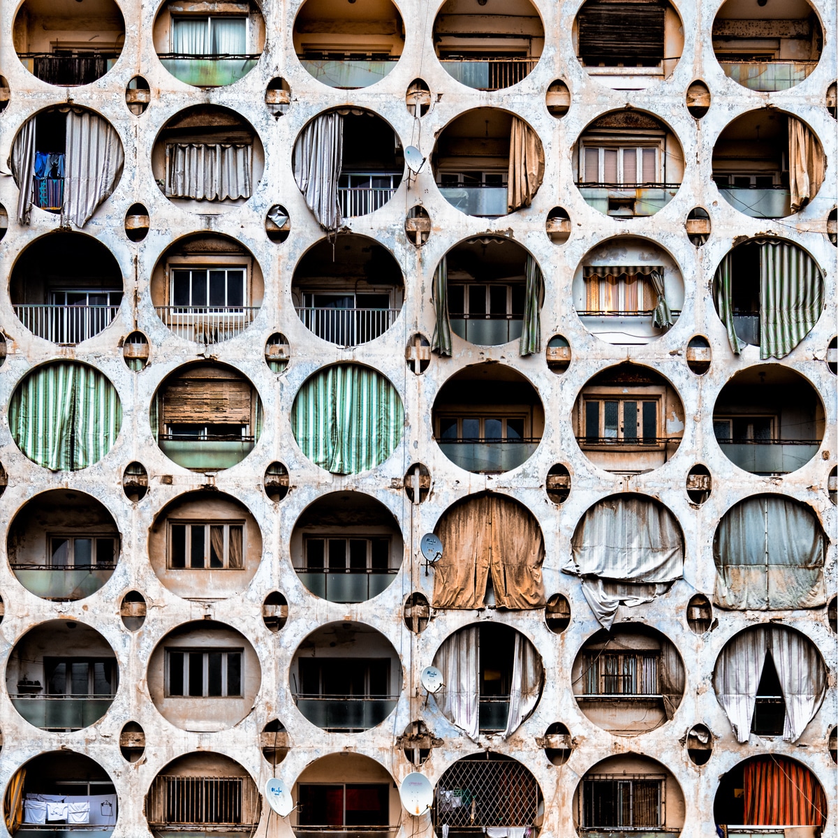 Beirut Apartment Building with Circular Windows