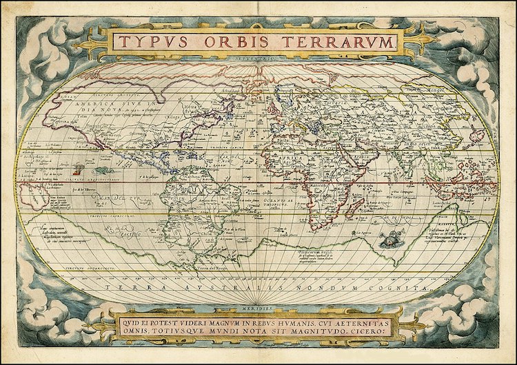 Typus Orbis Terrarum de Abraham Ortelius