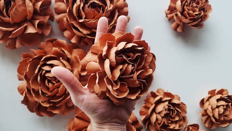 porcelain clay flowers