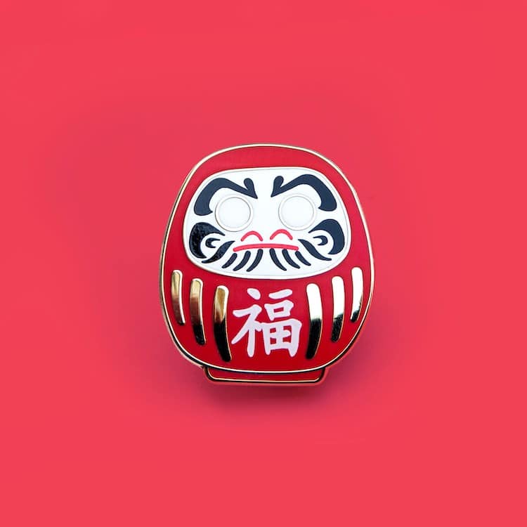 Daruma Enamel Pin