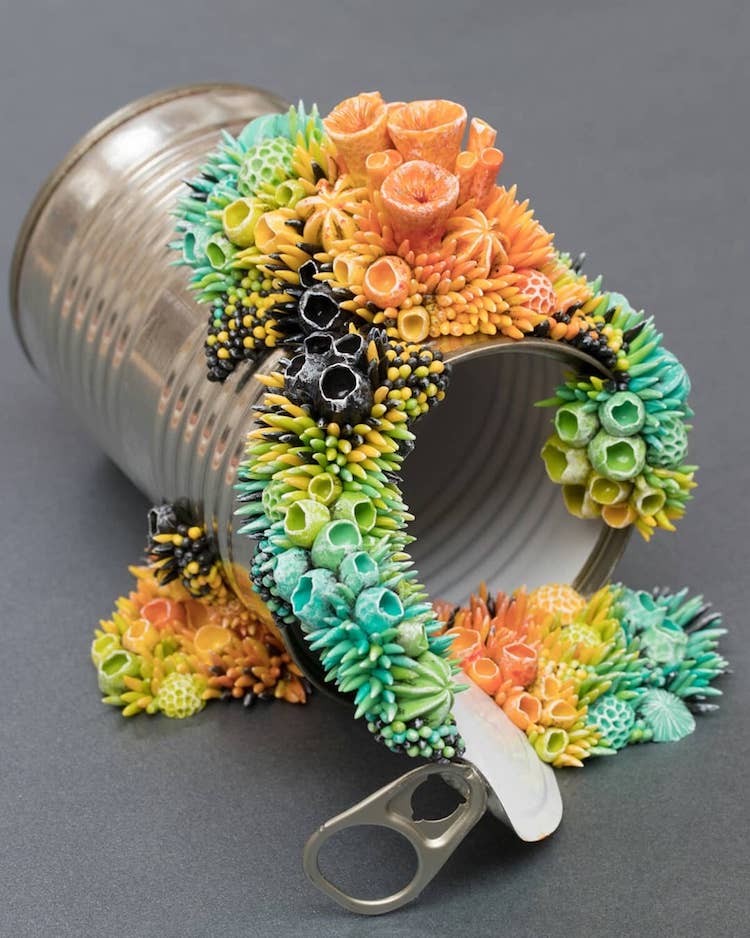 Discarded Objects Ecosystem Sculptures by Stephanie Kilgast