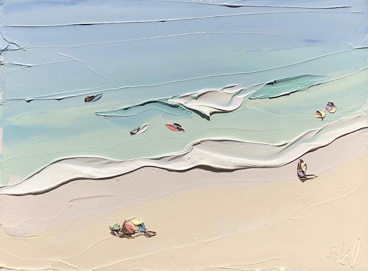En Plein Air pinturas de playa by Sally West