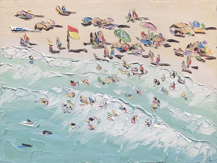 En Plein Air Beach Paintings by Sally West