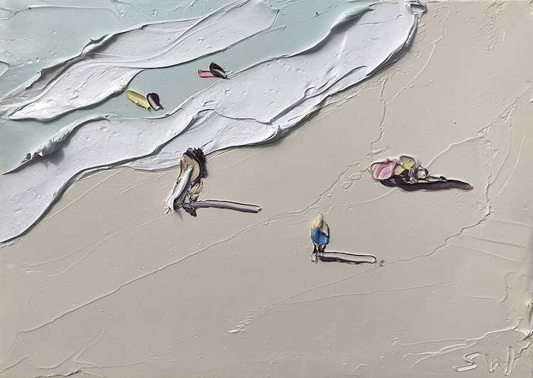 En Plein Air Beach Paintings by Sally West