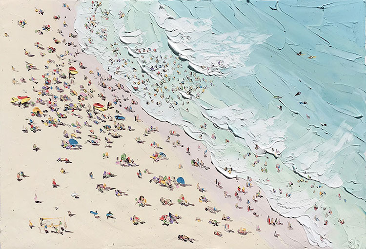 En Plein Air Beach Paintings by Sally West