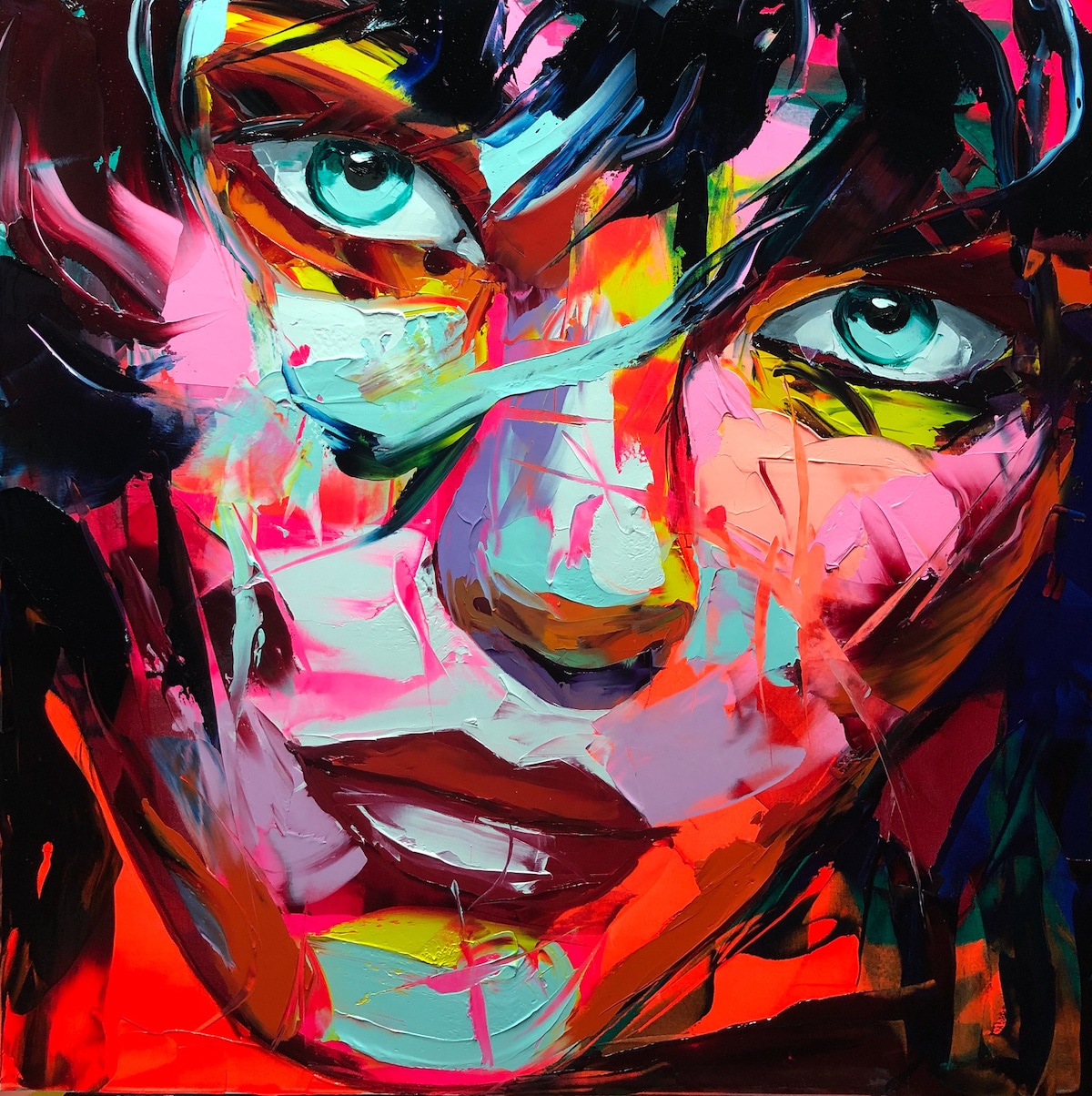 Pintura al óleo hecha con espátula por Françoise Nielly