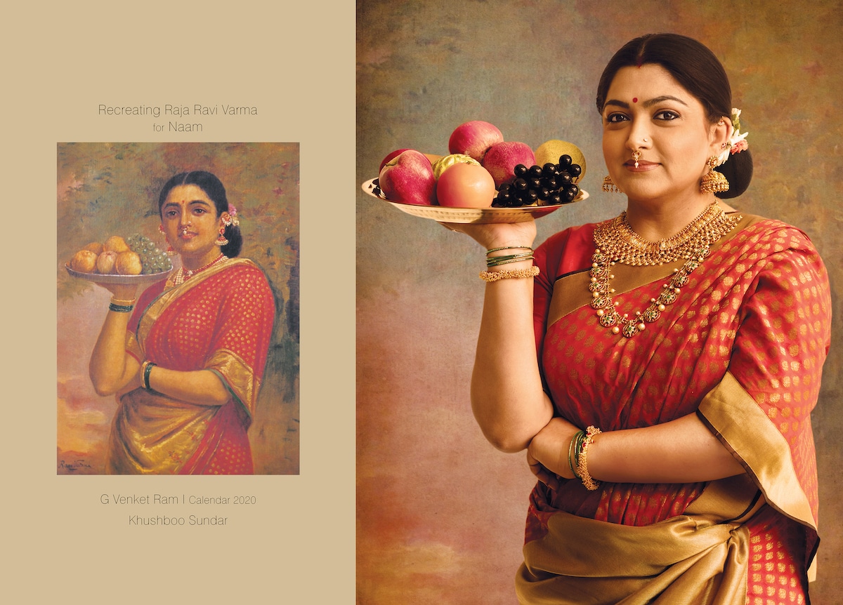 Calendar Features Raja Ravi Varma Paintings Recreated as Photos