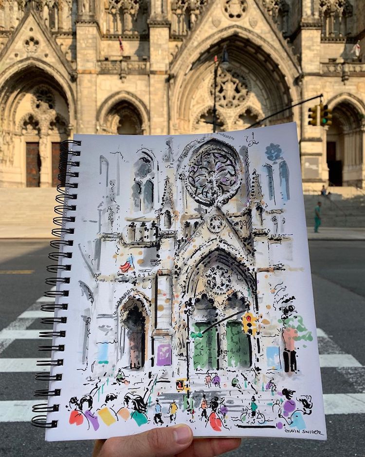 Dessin urbain de la ville de New York