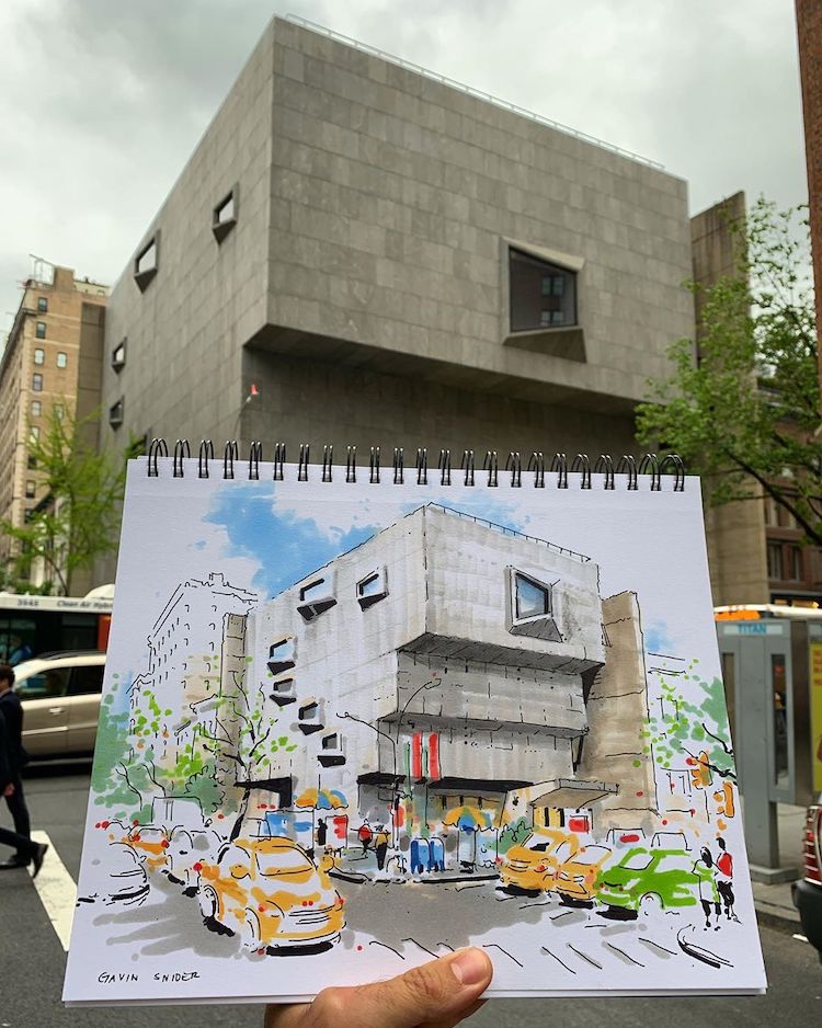 Dessin urbain de la ville de New York